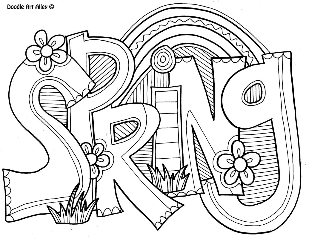 Free Coloring Sheets Spring
 Spring Coloring pages Doodle Art Alley