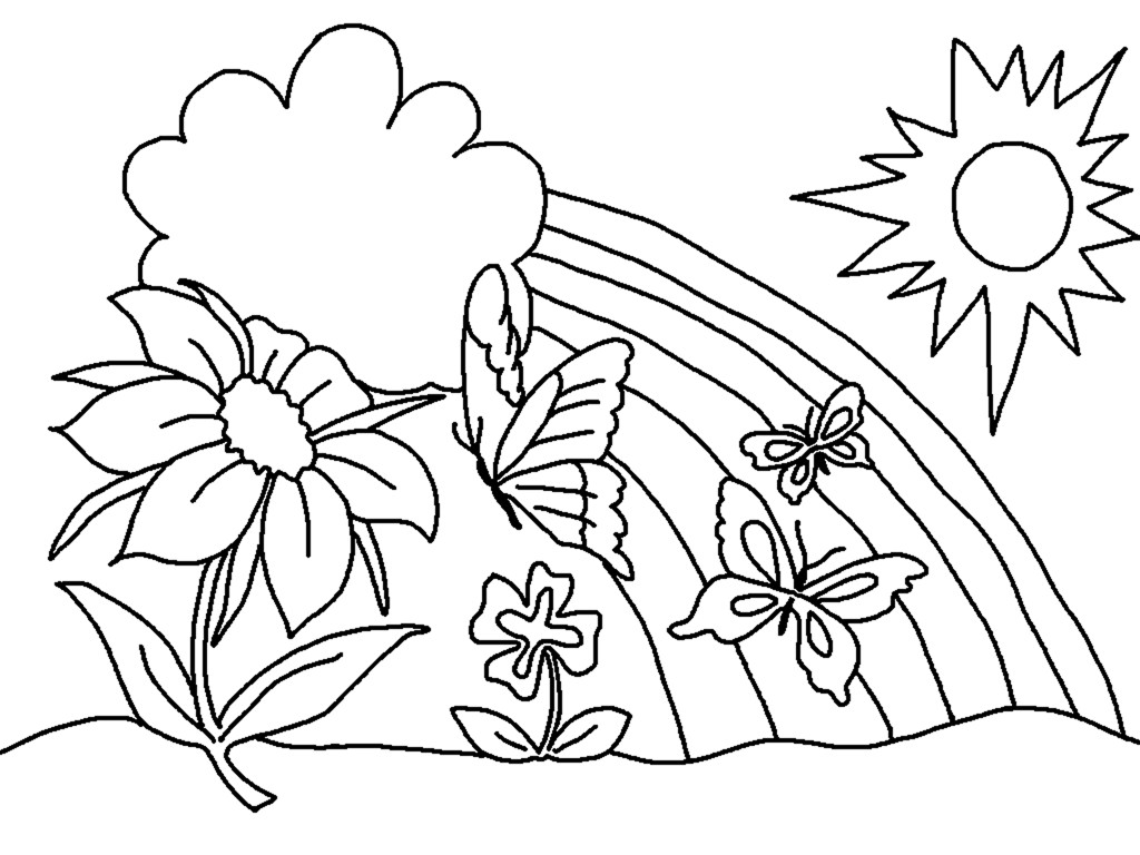 Free Coloring Sheets Spring
 spring coloring pages