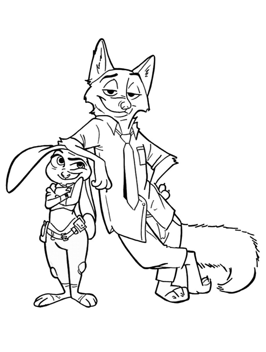 Free Coloring Sheets To Print
 Zootropolis Coloring Pages