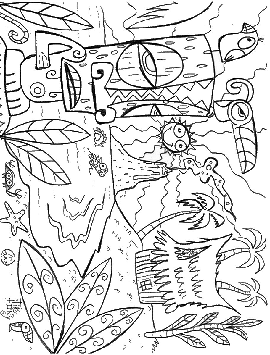 Free Coloring Sheets To Print
 Luau Coloring Pages