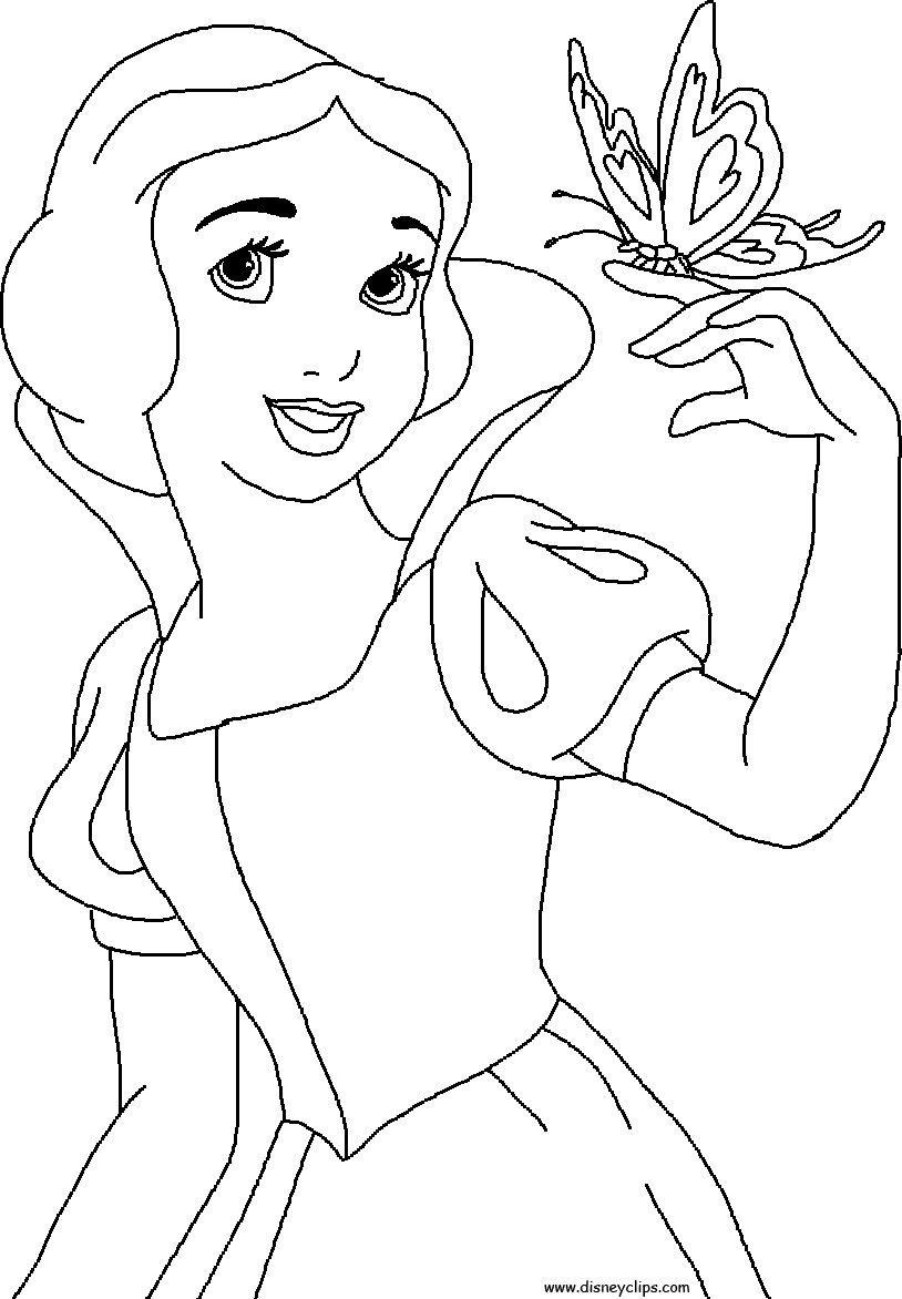 Free Disney Princess Coloring Pages
 Free Printable Disney Princess Coloring Pages For Kids