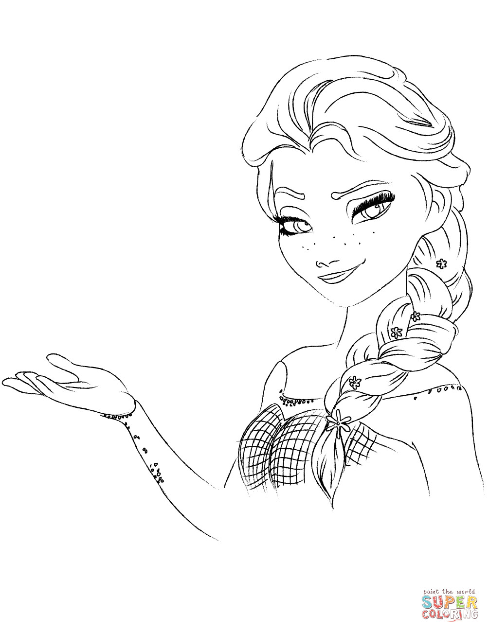 Free Elsa Coloring Pages
 Elsa from The Frozen coloring page