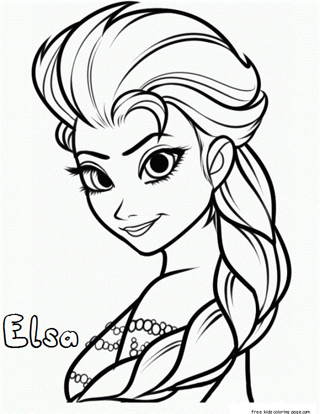 Free Elsa Coloring Pages
 disney frozen elsa the snow queen dress coloring pagesFree