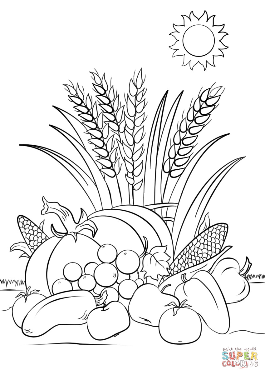 Free Fall Coloring Pages For Adults
 Harvest Coloring Pages For Adults