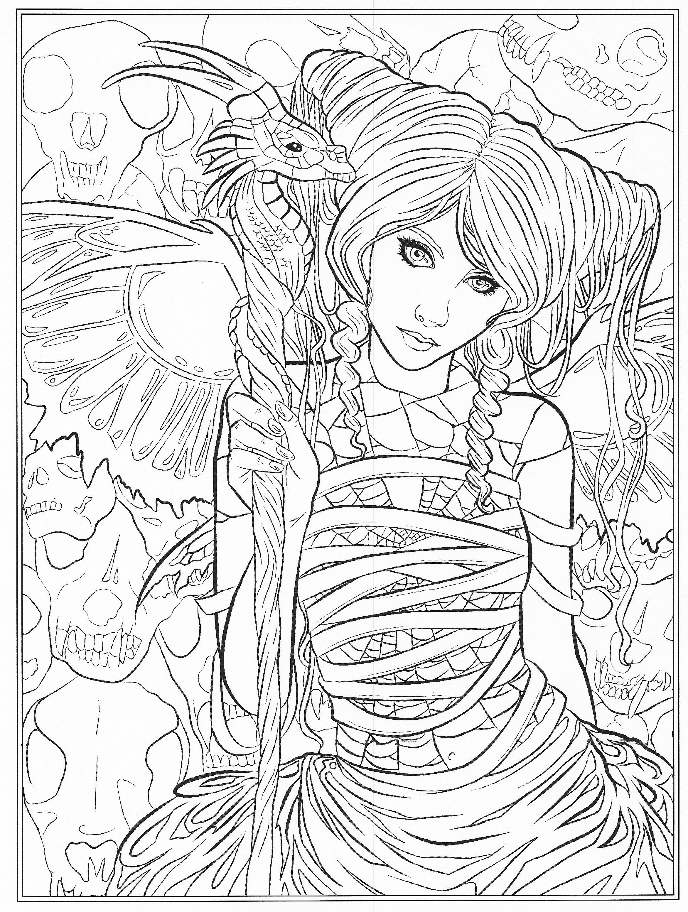 Best ideas about Free Fantasy Printable Coloring Pages
. Save or Pin Selina Fenech s holiday book "Gothic Dark Fantasy Now.