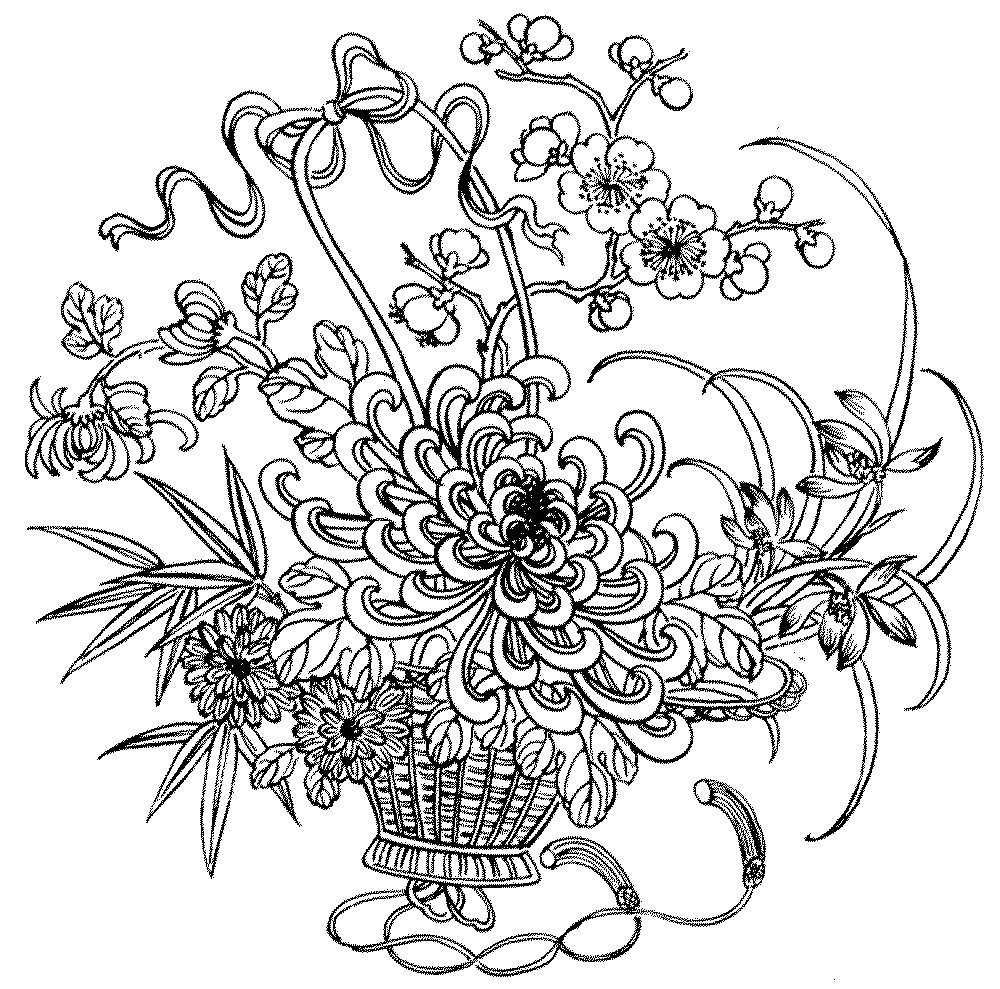 Free Flower Coloring Pages For Adults
 Flower Coloring Pages coloringsuite