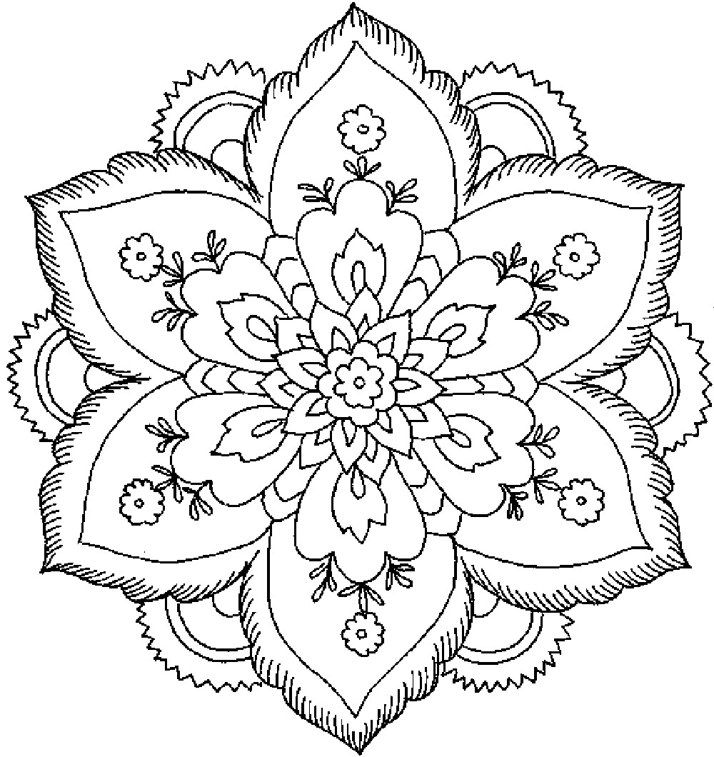 Free Flower Coloring Pages For Adults
 Flower Coloring Pages For Adults Coloring Home