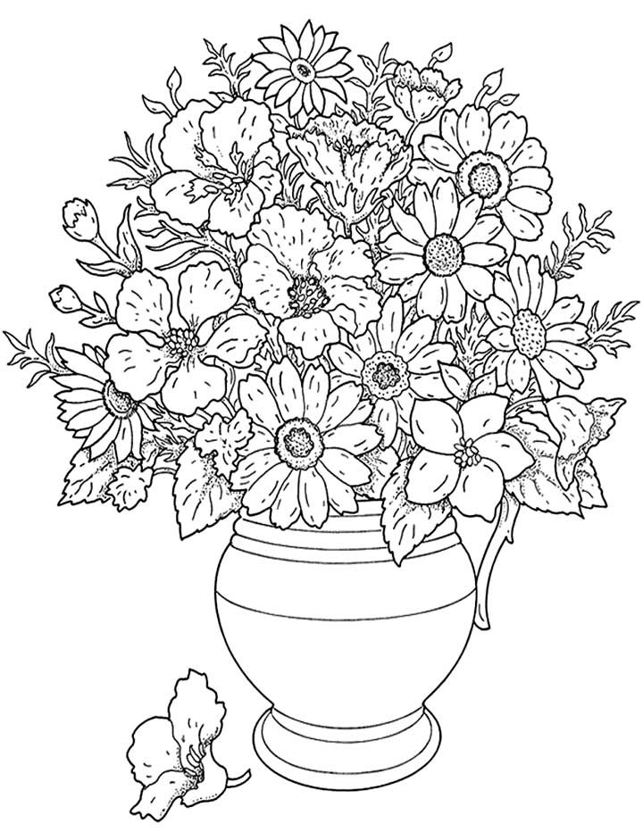 Free Flower Coloring Pages For Adults
 Free Flower Coloring Pages For Adults Flower Coloring Page