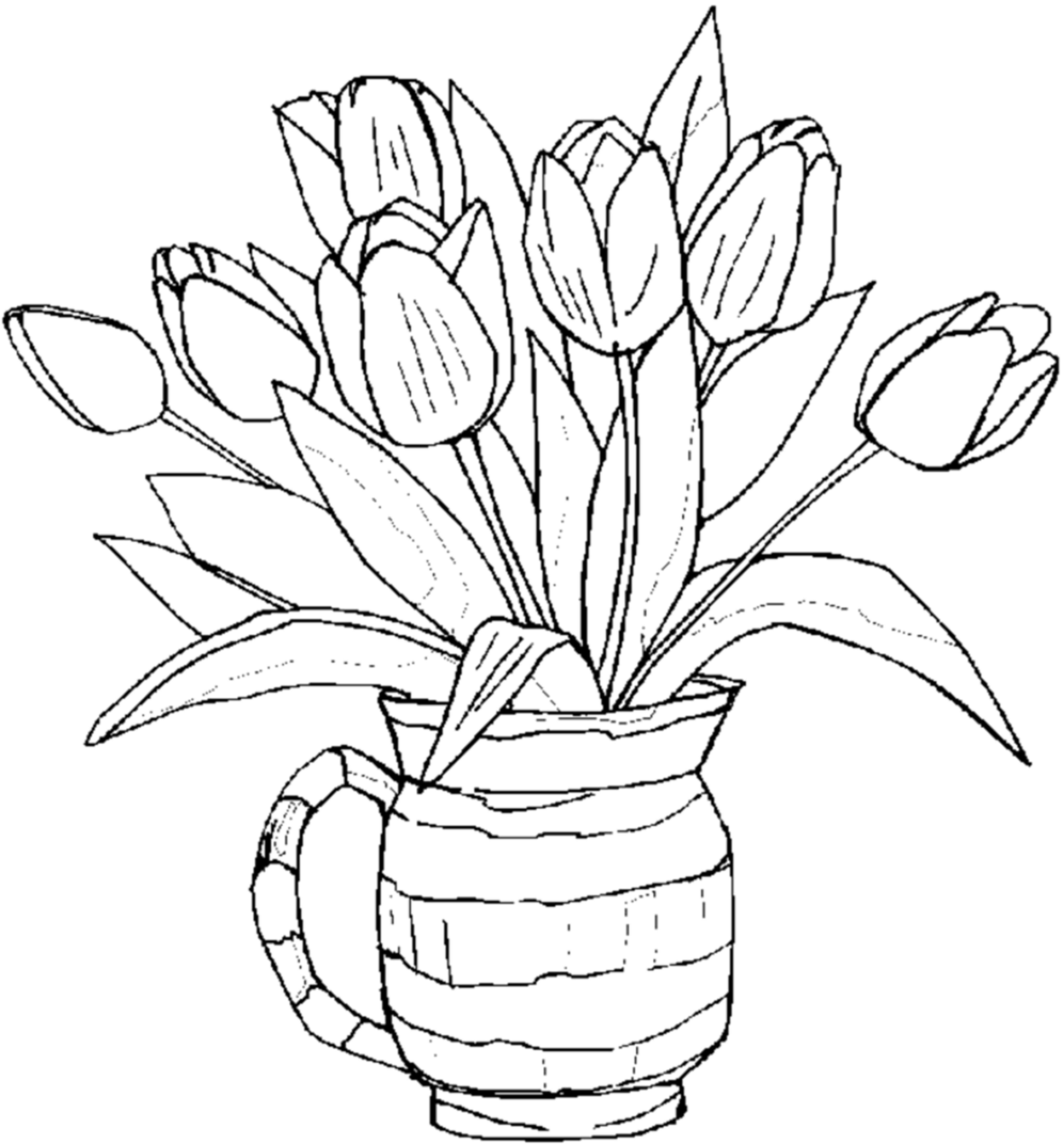 Free Flower Coloring Pages For Adults
 Free Printable Flower Coloring Pages For Kids Best