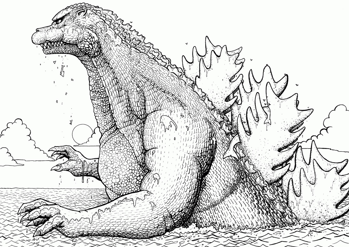 Free Godzilla Coloring Pages For Kids
 Free Godzilla Coloring Pages Coloring Home