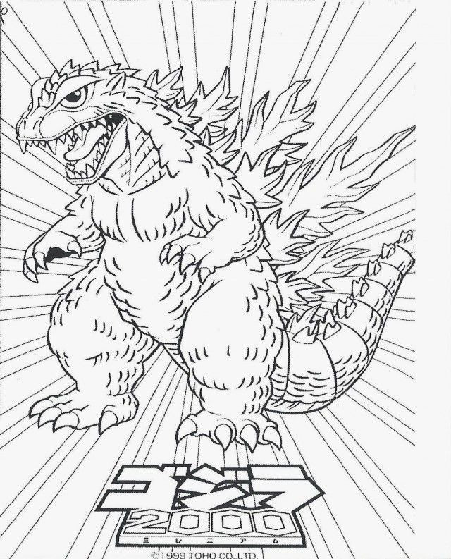 Free Godzilla Coloring Pages For Kids
 Godzilla Coloring Page Coloring Home