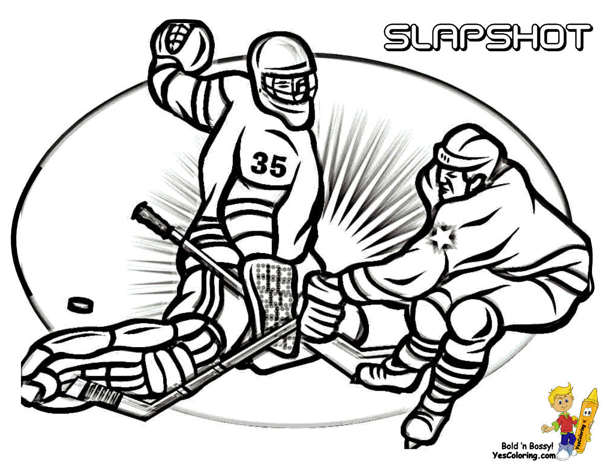 Free Hockey Coloring Pages For Kids
 Hat Trick Hockey Coloring Sheets Free