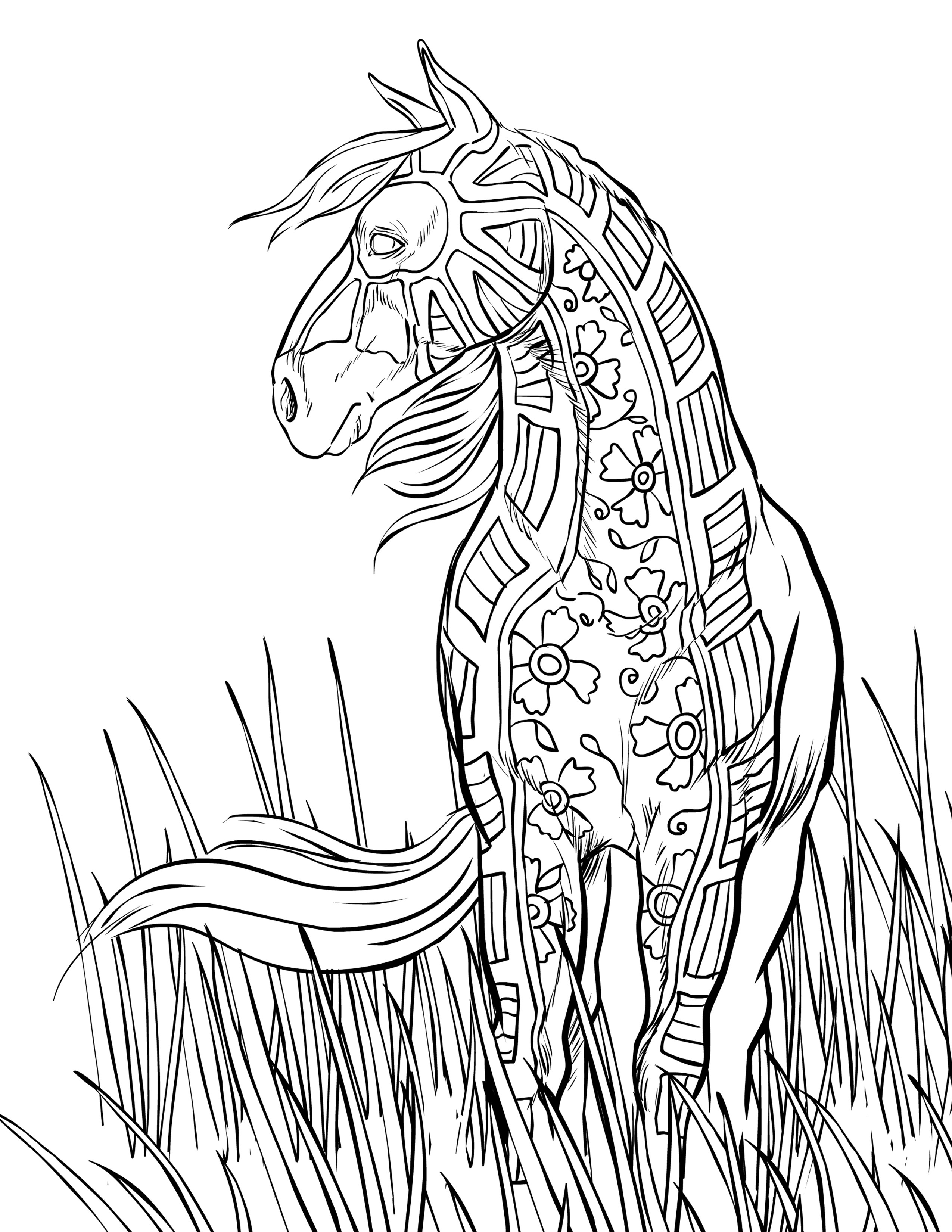 Free Horse Coloring Pages For Adults
 FREE HORSE COLORING PAGES