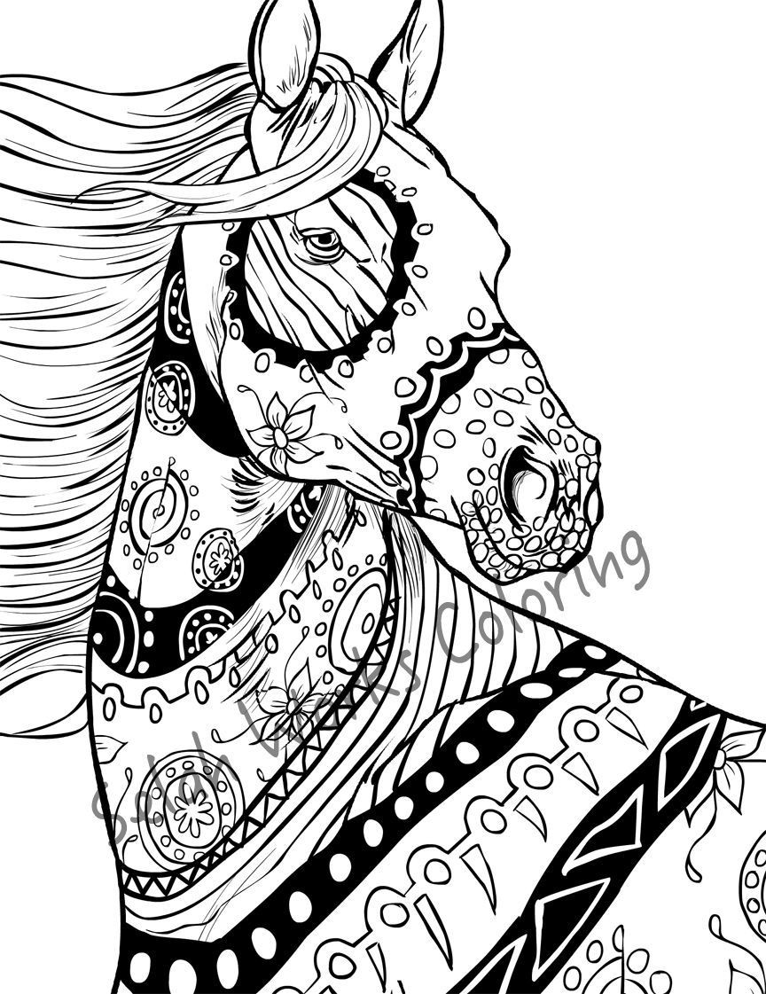 Free Horse Coloring Pages For Adults
 Horse Coloring Pages For Adults 3