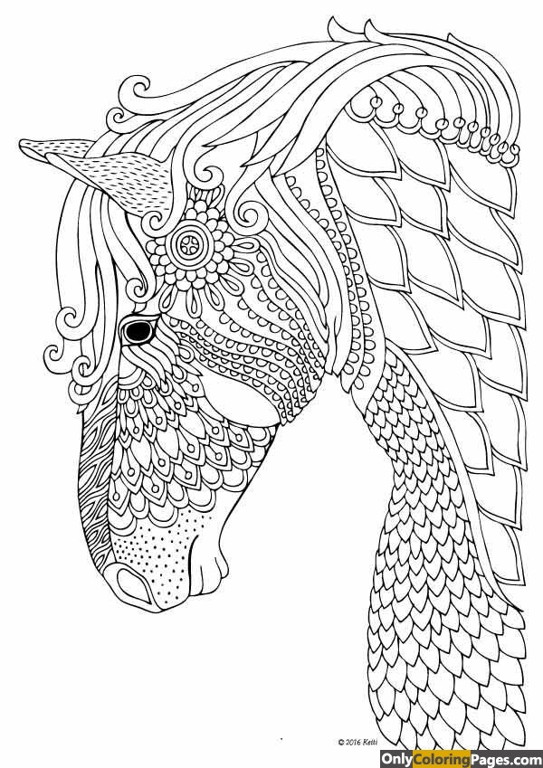 Free Horse Coloring Pages For Adults
 Horse Mandala Coloring Pages