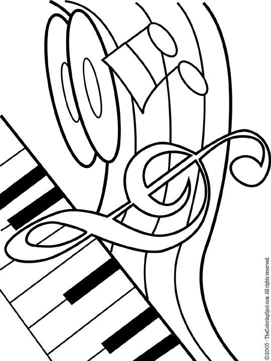 Free Music Coloring Pages
 Music Note Coloring Pages