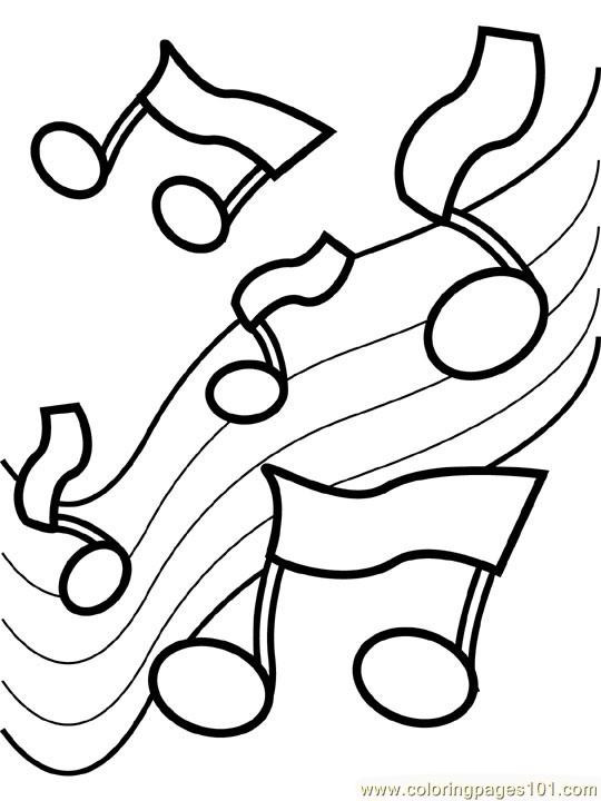 Free Music Coloring Pages
 Music Notes Coloring Pages