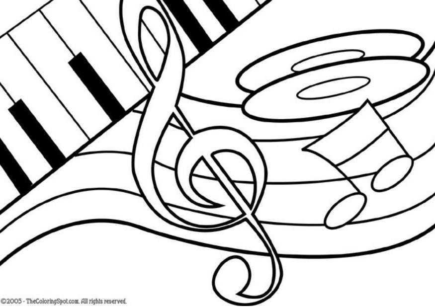 Free Music Coloring Pages
 Music Notes Coloring Pages