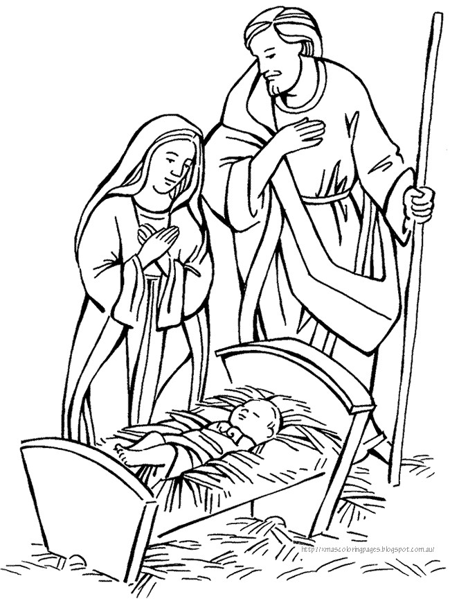 Free Nativity Coloring Pages
 Coloring Pages Christmas Nativity Coloring Home