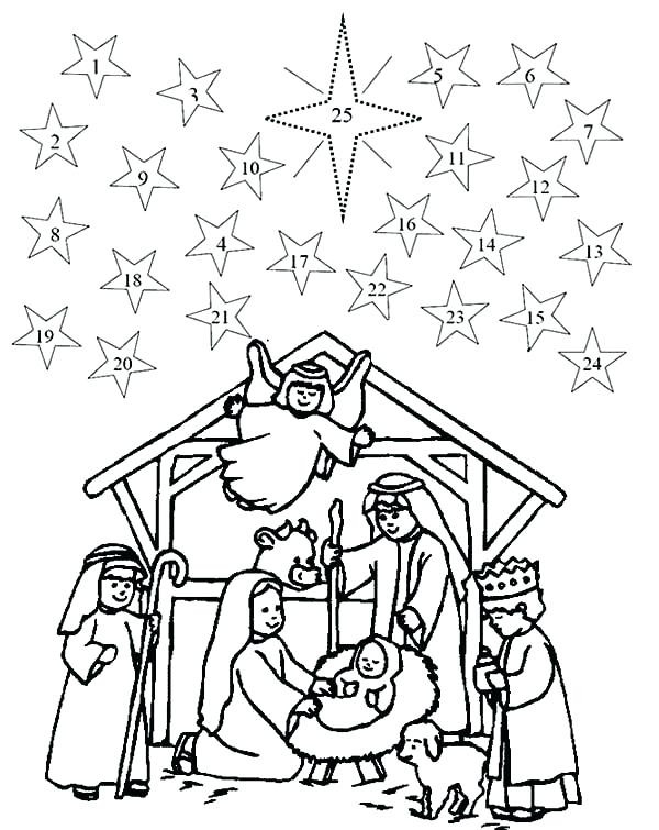 Free Nativity Coloring Pages
 home improvement Nativity coloring pages Coloring Page