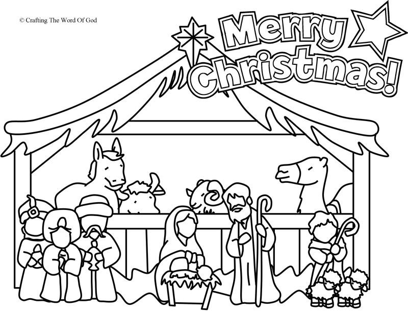 Free Nativity Coloring Pages
 Nativity Coloring Page Coloring Page Crafting The Word