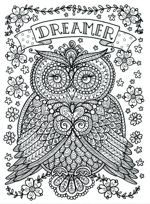 Free Owl Coloring Pages For Adults
 OWL Coloring Pages for Adults Free Detailed Owl Coloring