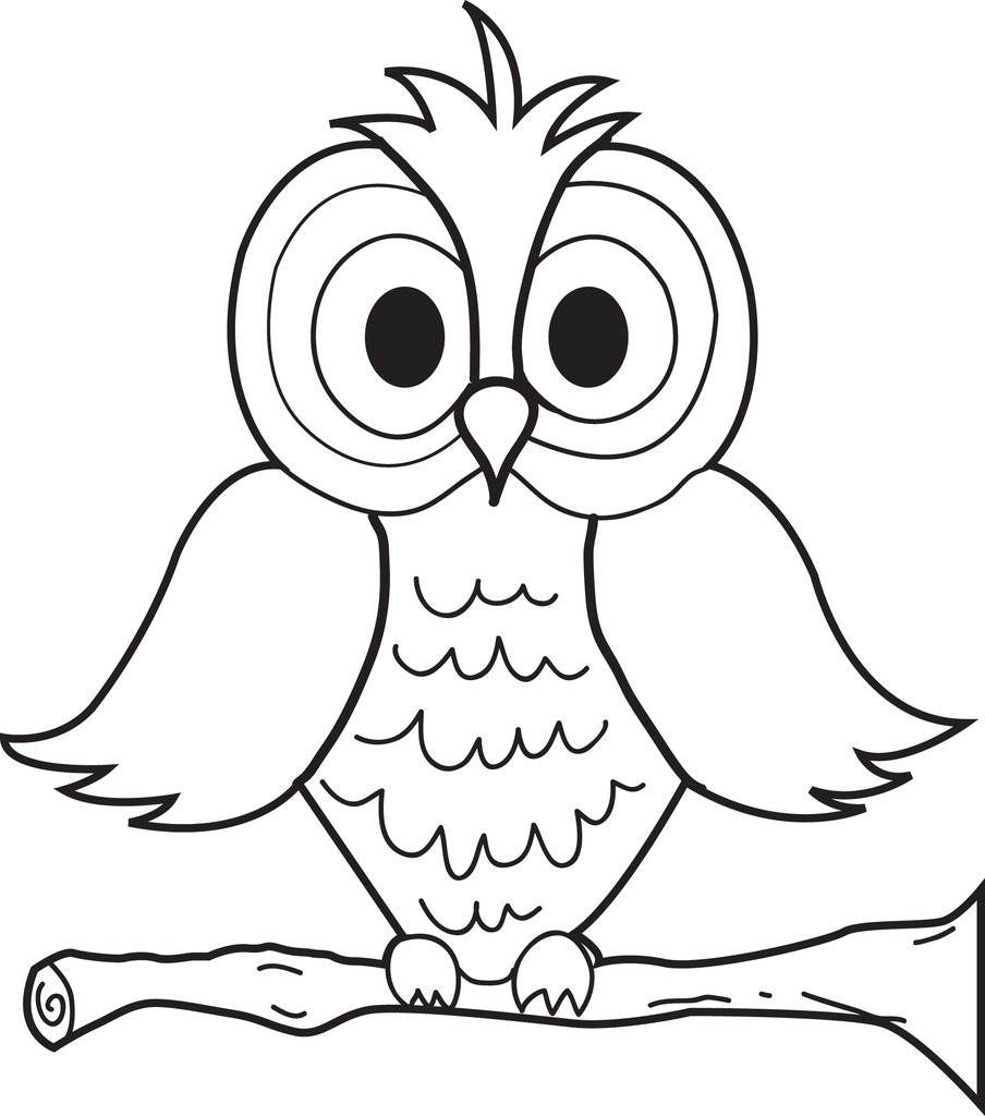 Free Owl Coloring Pages
 Free Printable Cartoon Owl Coloring Page for Kids – SupplyMe