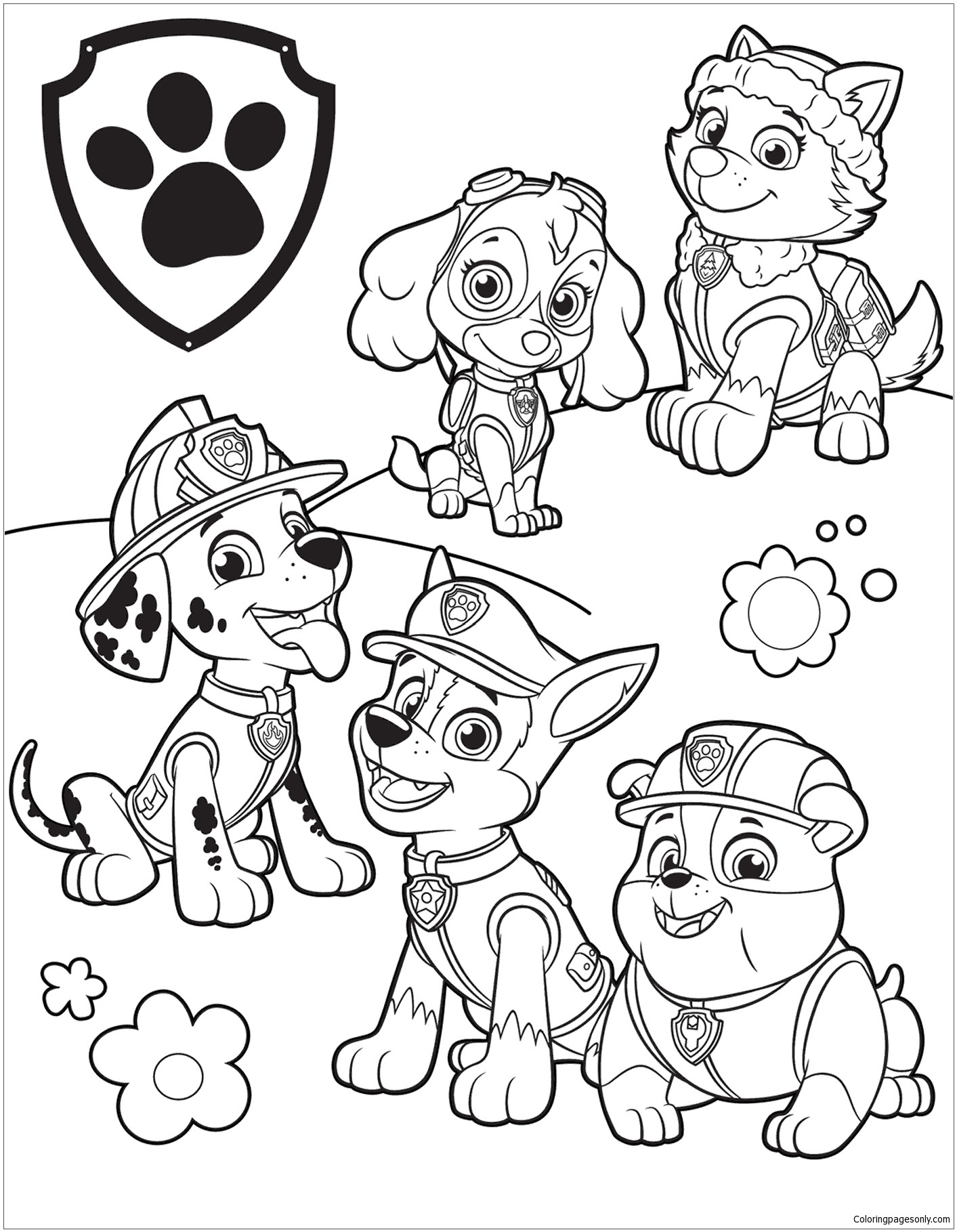 Free Paw Patrol Coloring Pages
 Paw Patrol 39 Coloring Page Free Coloring Pages line