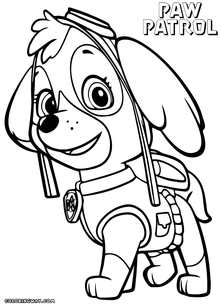 Free Paw Patrol Coloring Pages
 Paw Patrol Coloring Pages Skye Coloring Home