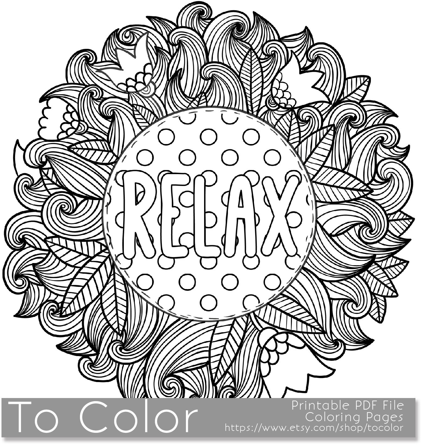Free Pdf Coloring Pages For Adults
 Printable Relaxing Coloring Pages Printable Pages