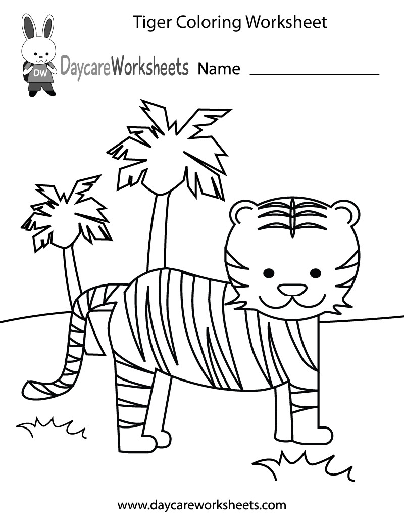 Free Preschool Coloring Sheets
 Free Preschool Tiger Coloring Worksheet
