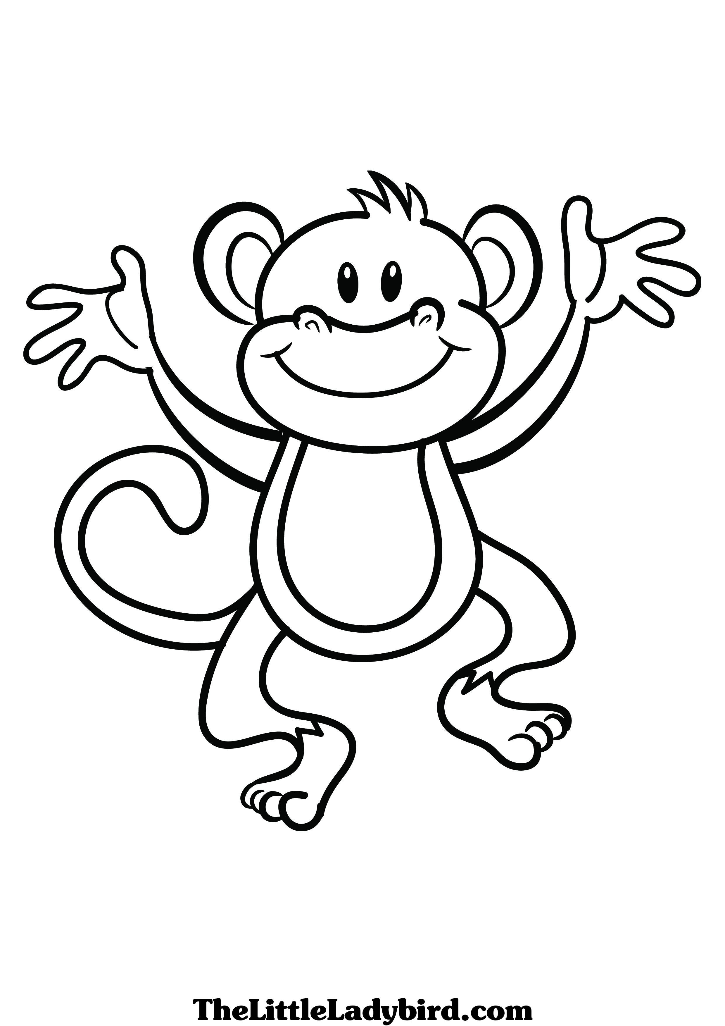 Free Preschool Coloring Sheets Of Monkeys
 monkey coloring pages Free