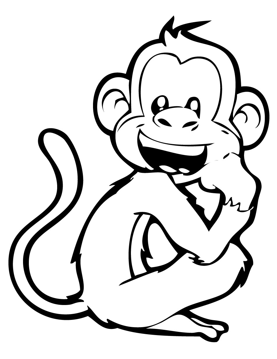 Free Preschool Coloring Sheets Of Monkeys
 Macaco para Colorir e Imprimir Muito Fácil Colorir e