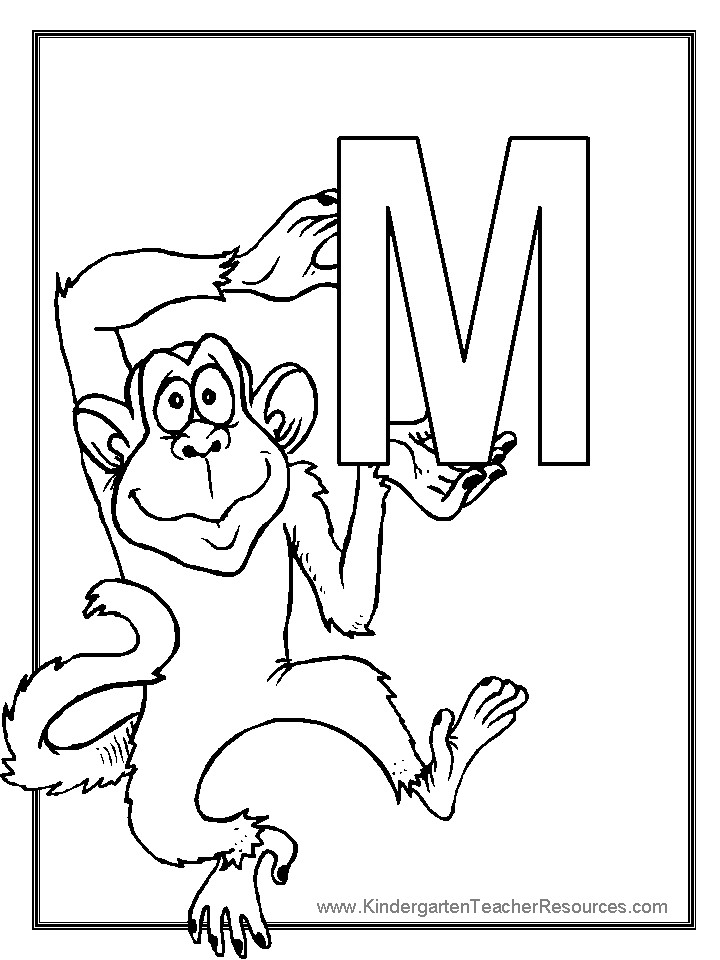 Free Preschool Coloring Sheets Of Monkeys
 Monkey Worksheets and Coloring Pages