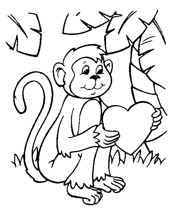 Free Preschool Coloring Sheets Of Monkeys
 Monkey Coloring Pages Printable