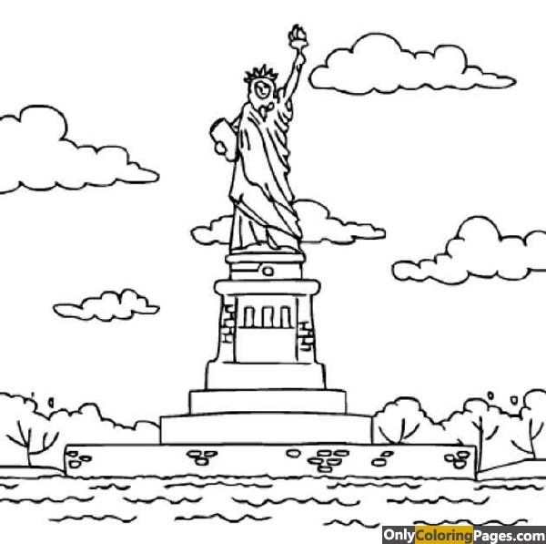 Free Preschool Coloring Sheets Of The Statue Of Liberty
 Statue Liberty Coloring Pages For Kindergarten