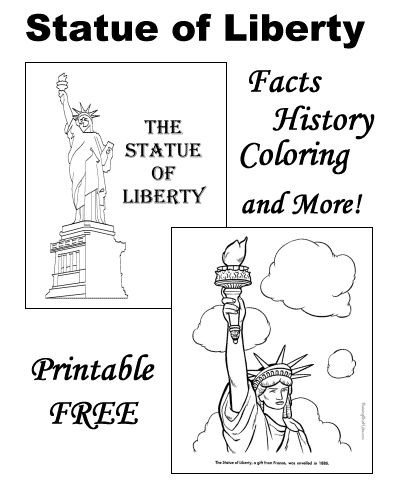 Free Preschool Coloring Sheets Of The Statue Of Liberty
 The Statue of Liberty coloring pages facts history
