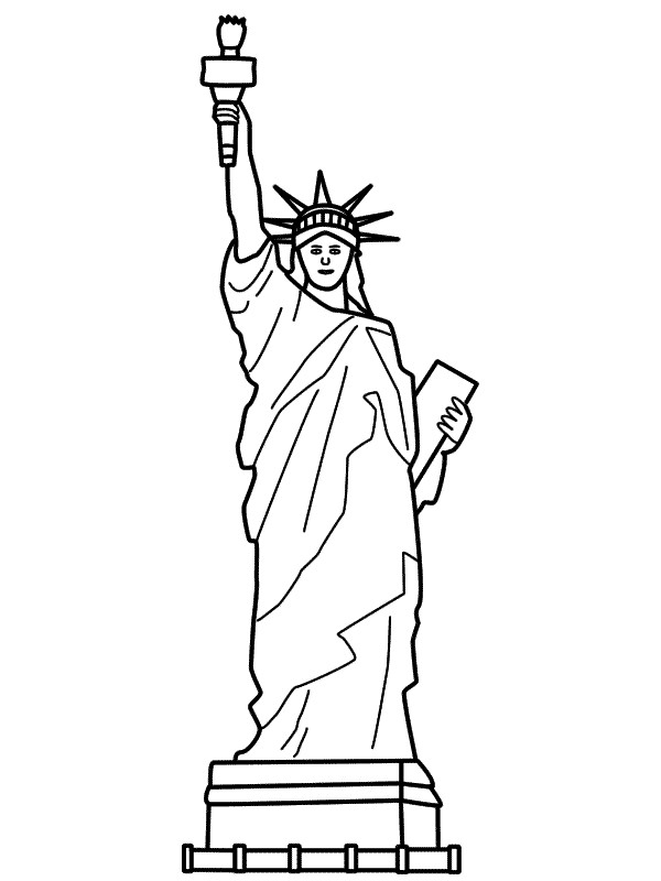 Free Preschool Coloring Sheets Of The Statue Of Liberty
 Free Printable Statue of Liberty Coloring Pages For Kids