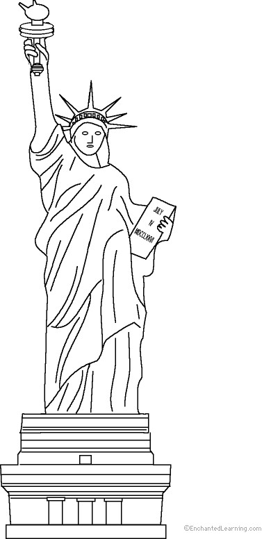 Free Preschool Coloring Sheets Of The Statue Of Liberty
 Statue of Liberty Coloring Page to Print