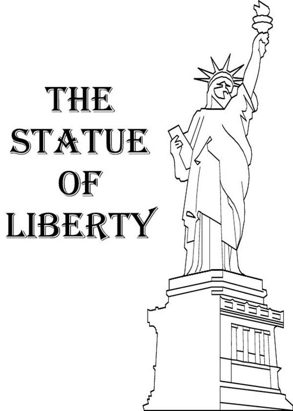 Free Preschool Coloring Sheets Of The Statue Of Liberty
 American Statue of Liberty Coloring Page American Statue