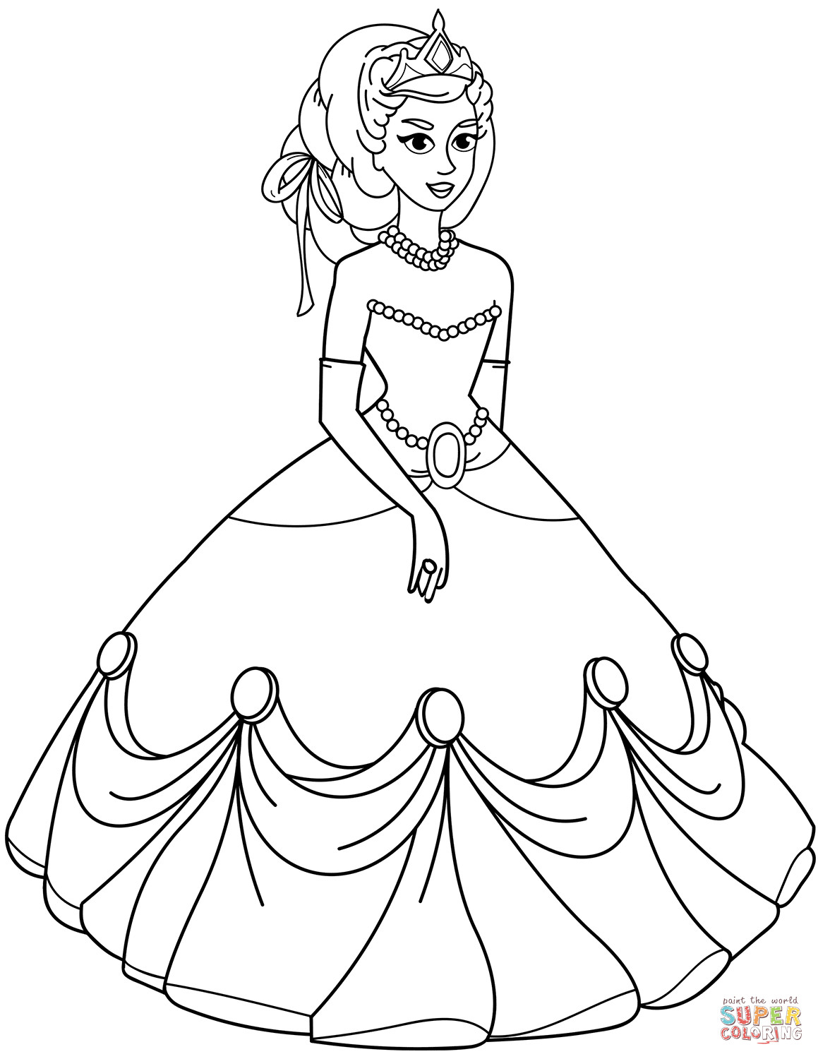 Free Princess Coloring Pages
 Princess Coloring Pages