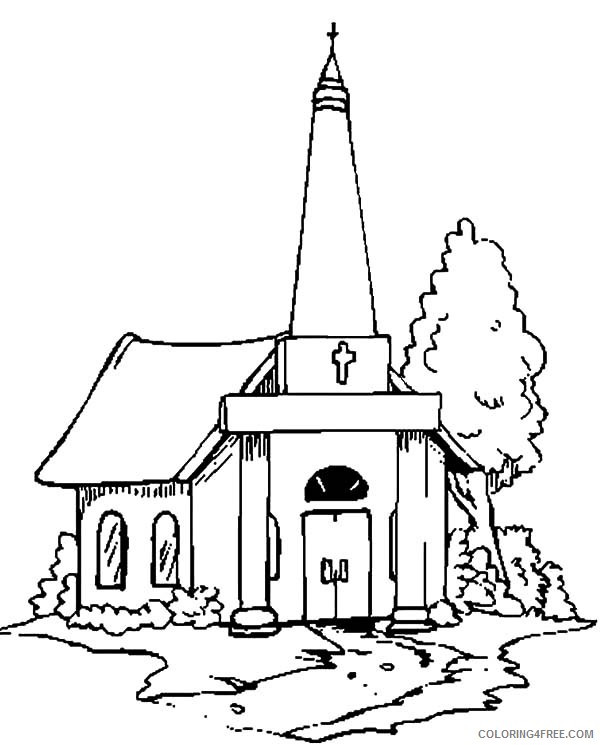 Free Printable Coloring Pages For Children'S Church
 church coloring pages 4 Coloring4free Coloring4Free