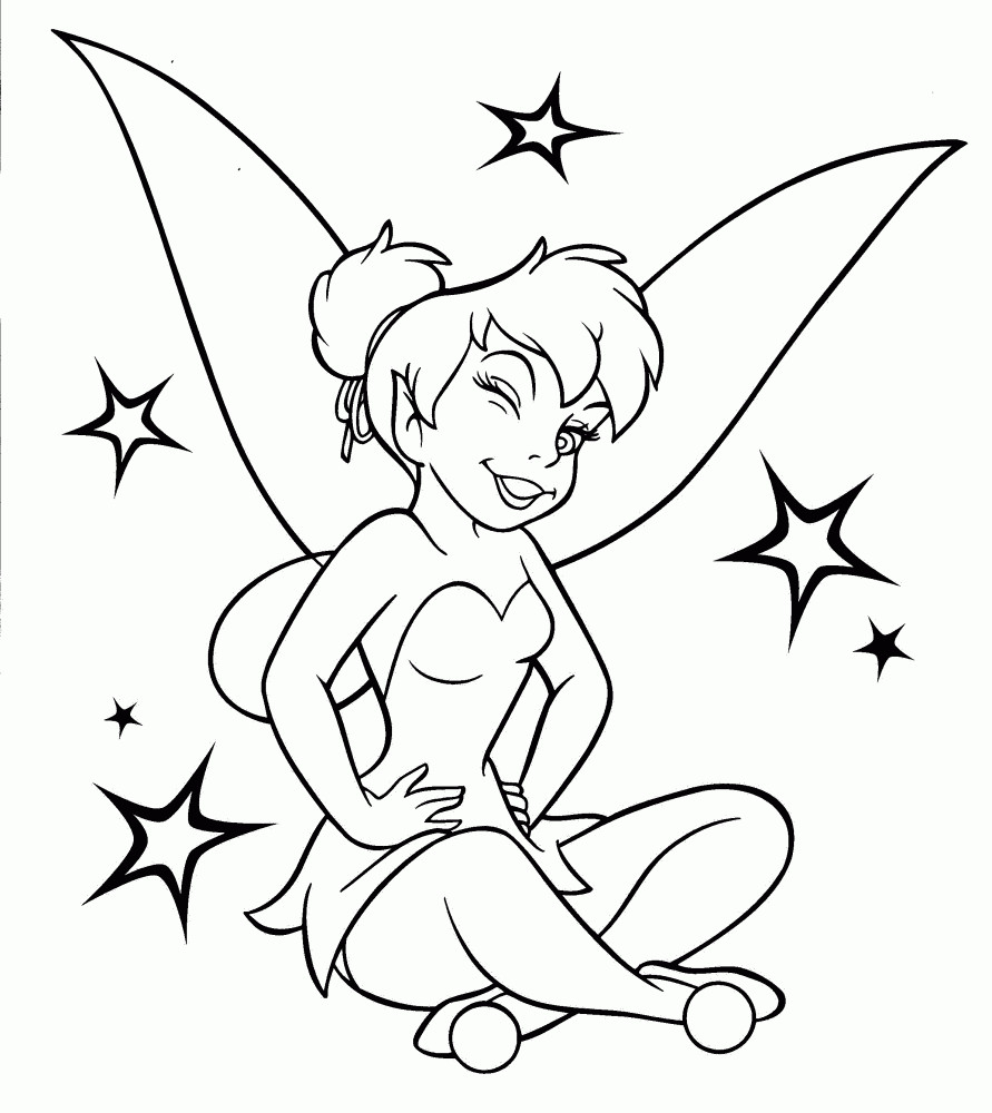 Free Printable Coloring Pages For Girls
 Free Printable Tinkerbell Coloring Pages For Kids