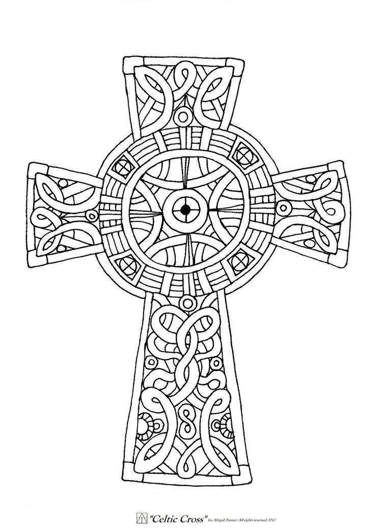 Free Printable Coloring Pages Of Crosses
 Celtic Cross Coloring Page Coloring Home