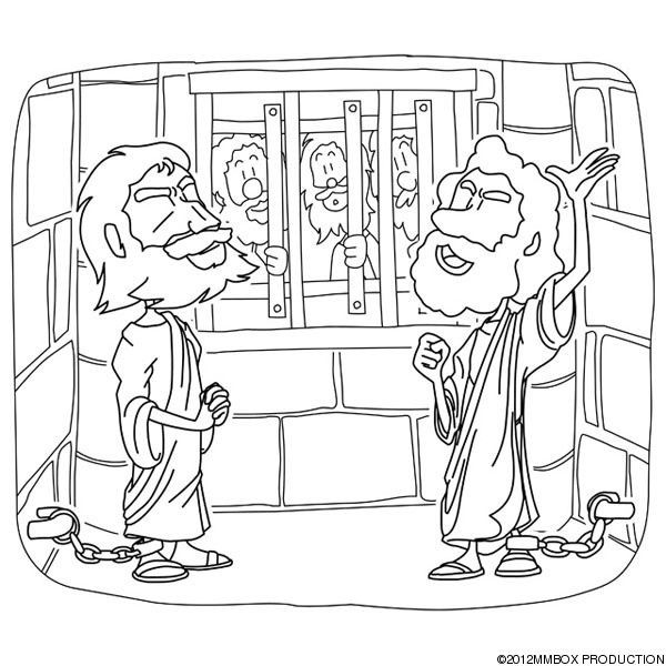 Free Printable Coloring Pages Of Paul And Silas
 Paul In Prison Coloring Page AZ Coloring Pages