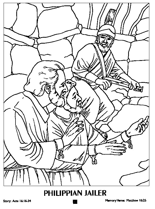 Free Printable Coloring Pages Of Paul And Silas
 Paul And Silas In Jail Coloring Page Coloring Home
