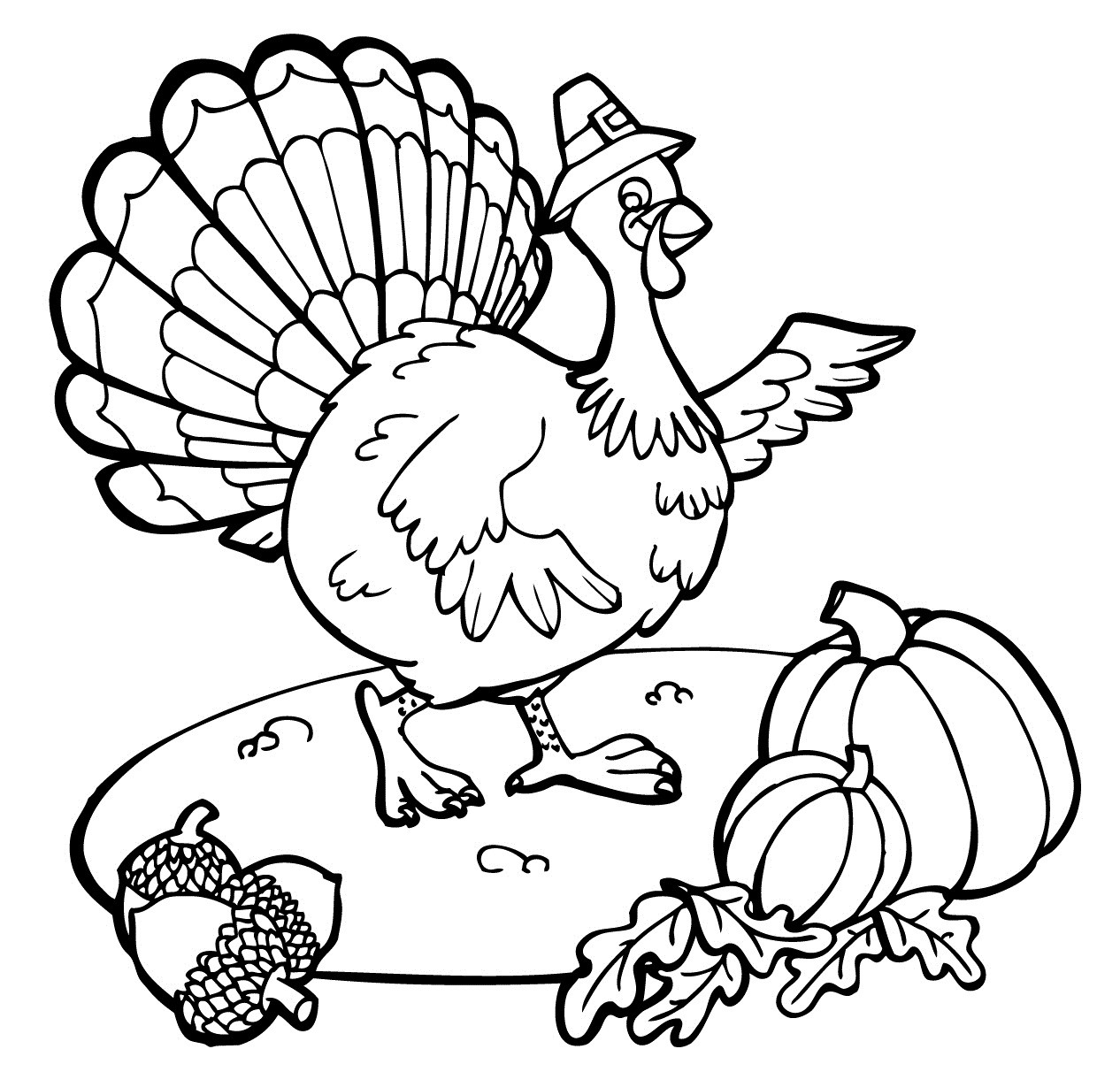 Free Printable Coloring Pages Turkey
 Free Printable Thanksgiving Coloring Pages For Kids