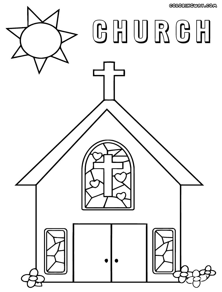 Free Printable Coloring Sheets For Church
 Coloring Pages A Church AZ Coloring Pages