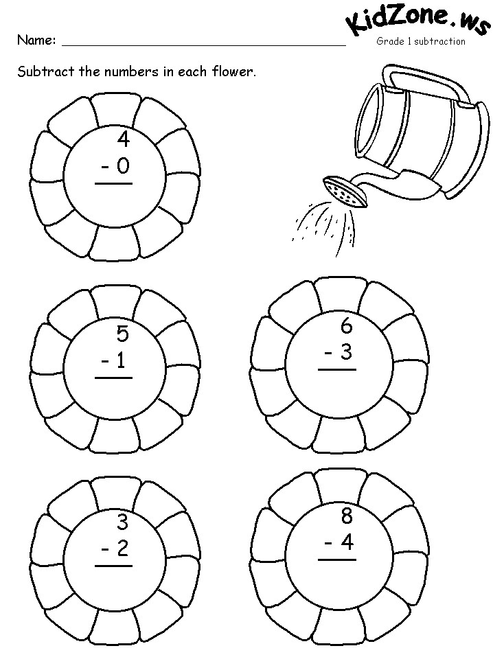 Free Printable Coloring Sheets For Gr.1
 Math Activity Worksheets