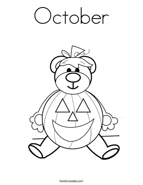 Free Printable Coloring Sheets For October
 October Coloring Page Twisty Noodle